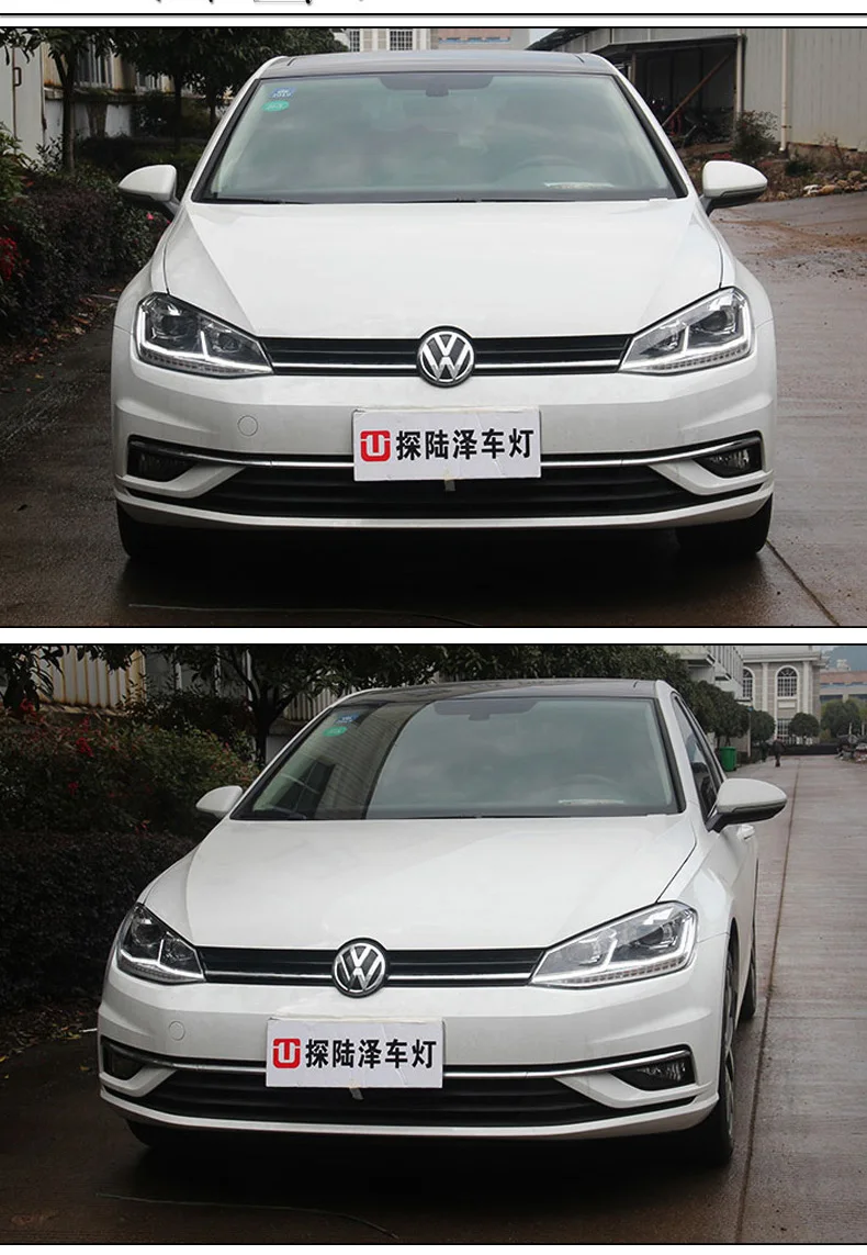 Автомобильный Стильный чехол для VW Golf7 MK7 фары для гольфа 7 фары светодиодный DRL Объектив двойной луч HID