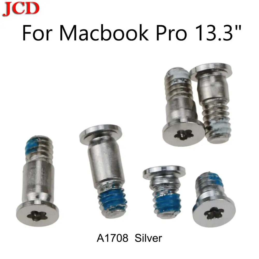 No8 A1708 Silver JCD ноутбук болт для нижнего корпуса для Macbook Pro retina A1278 A1286 A1297 A1398 A1425 A1502 MC975 MC976 MD212 MD213 ME864 A1706 - Цвет: No8 A1708 Silver