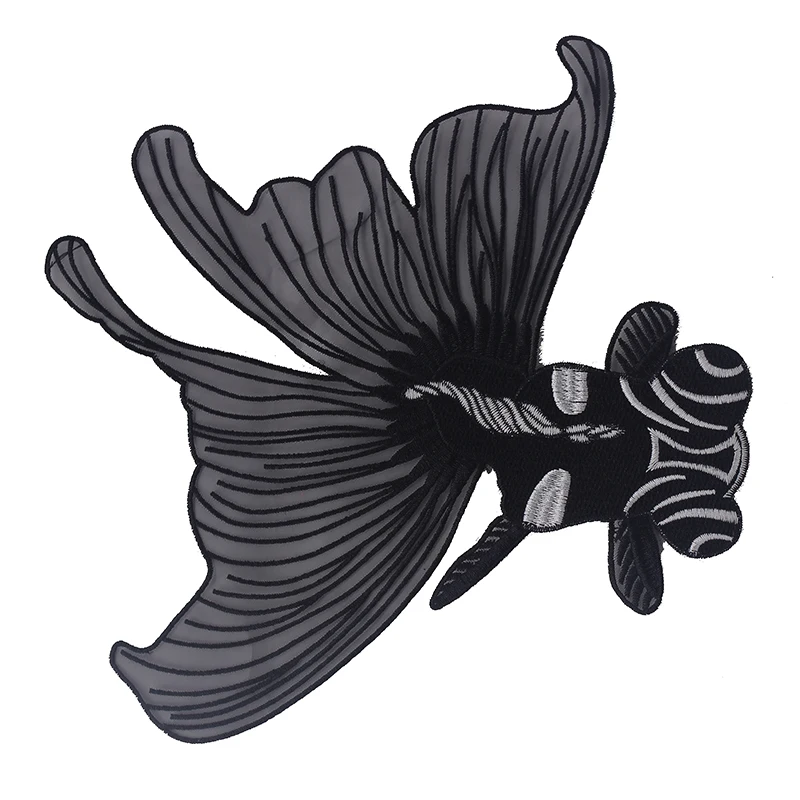 10 шт. вышитые нашивки с рисунком золотой рыбки|embroidered patch|sew on patchespatch sewing |