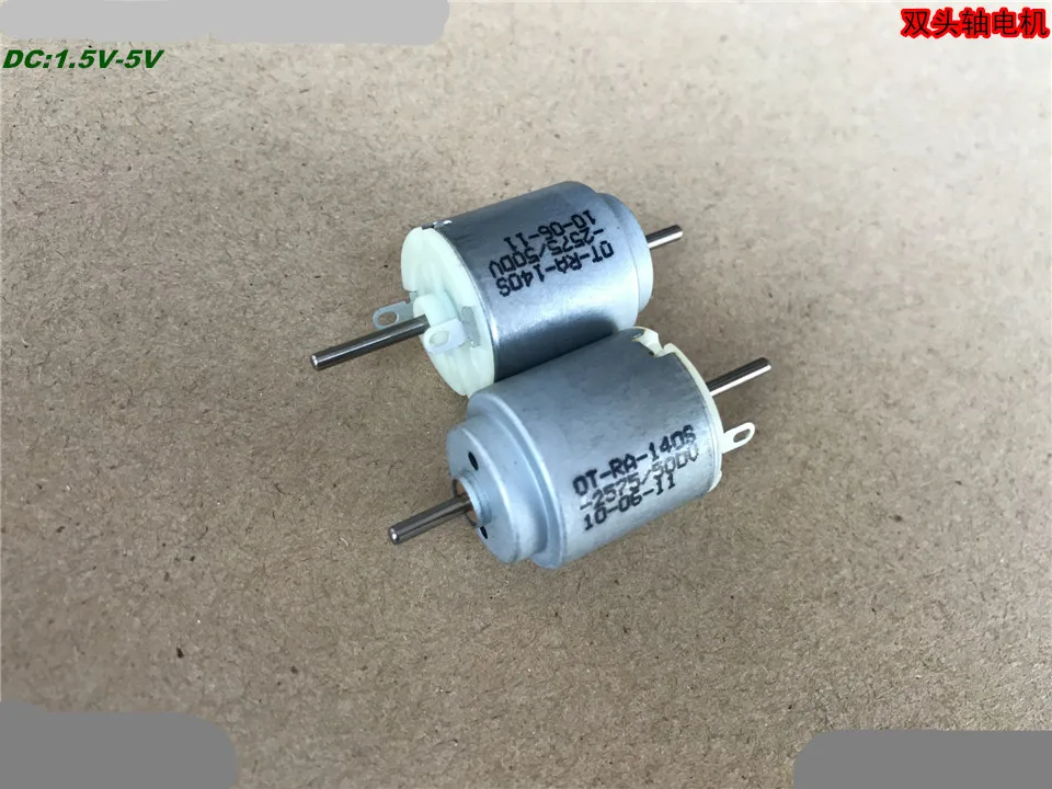 2 шт. DC 1 5 V 3V 5V скорость нагрузки двойной вал Круглый цилиндр микро мотор 140 модель