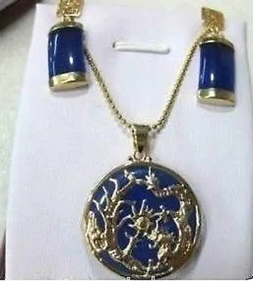 Женский свадебный красивый набор сережек с синими драгоценными камнями&gt AAA GP