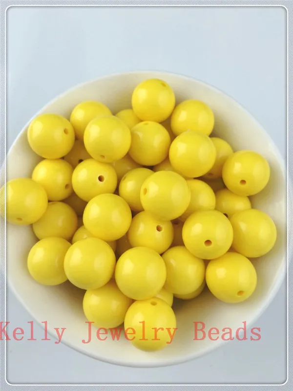 

6mm 3000pcs Yellow/Baby Blue/Grass Green Acrylic Gumball Beads Acrylic Solid Chunky Beads Jewelry Necklace Bracelet DIY Beads