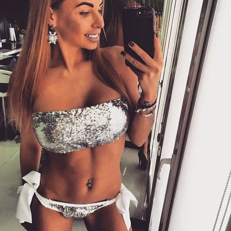 Элегантный комбинезон с блестками комплект из двух предметов лето 2019