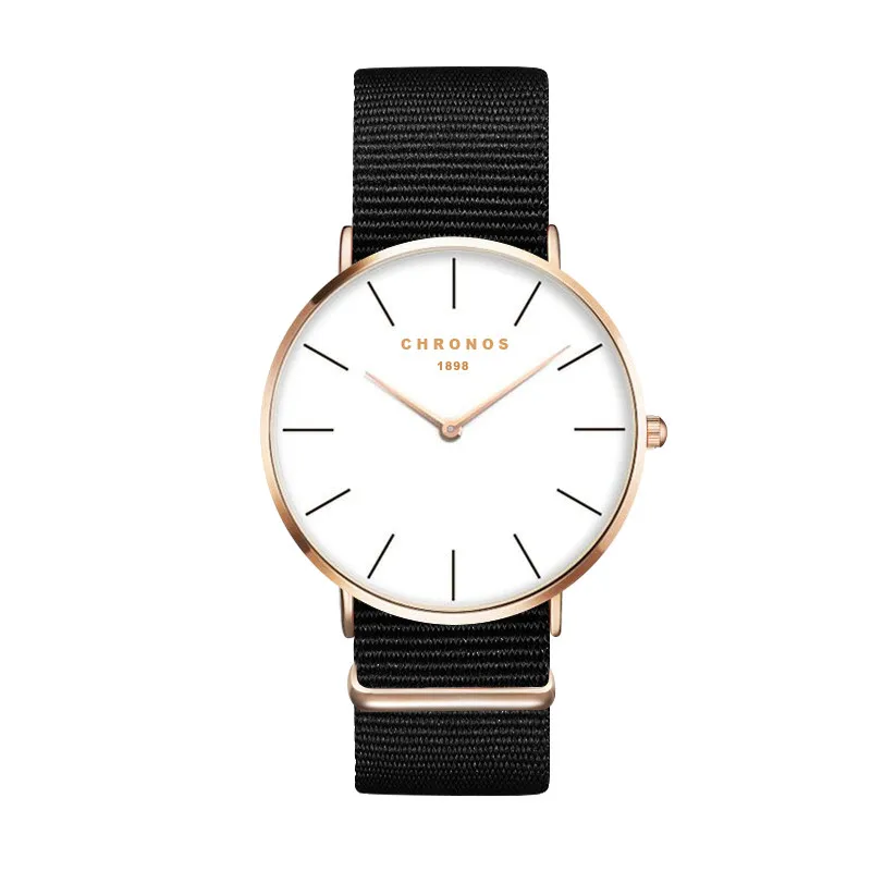 CH 0247 Chronos Часы для Для мужчин Для женщин Ultra Slim кварцевые часы с простым нейлон группа Relogio masculino Мода Наручные часы - Цвет: CH 0247