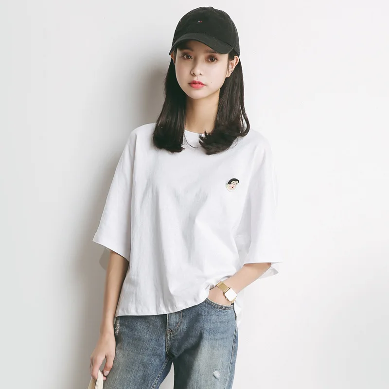 Высокая Эластичность Повседневная футболка для женщин Лето o образным вырезом с