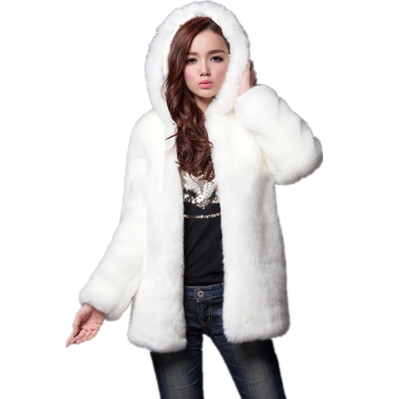 2018 пальто с искусственным мехом длинное зимнее женское повседневное лисьим
