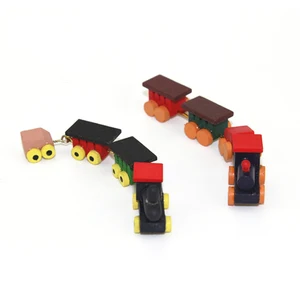 Миниатюрные аксессуары для кукольного домика, модель деревянного мини-поезда, игрушки для украшения кукольного домика, 112