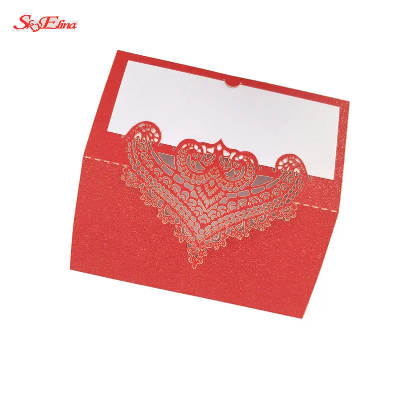 Горячая 10 шт выдалбливают элегантное место карточный стол имя карты свадебное