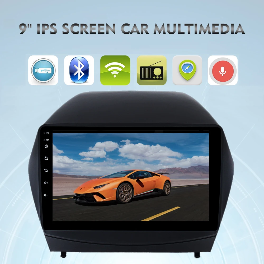 Автомобильный мультимедийный плеер 2 din для hyundai IX35 2009 2015 Android 9 0 Восьмиядерный 4G ram