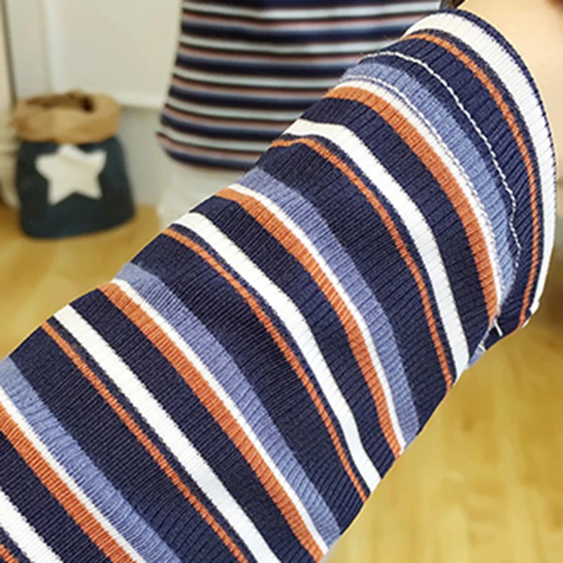 

shintimes Turtleneck Elasticity T Shirt Women 2019 Autumn Striped Cotton Tshirt Women Casual Tops Tees Korean Tee Shirt Femme