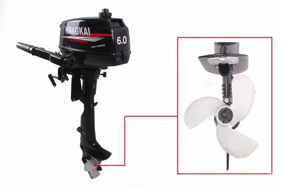 Hangkai 6HP 2 тактный рыбацкая лодка мотор морской двигатель подвесные двигатели с бесплатным Compelete запчасти