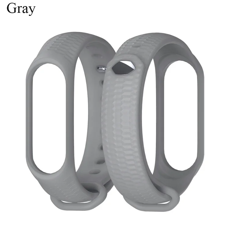 Gray Mi jobs mi band 3 ремешок силиконовый comfortalbe модный ремешок на запястье для Xiaomi mi Band 3 умные аксессуары mi band 3 ремни - Цвет: Gray