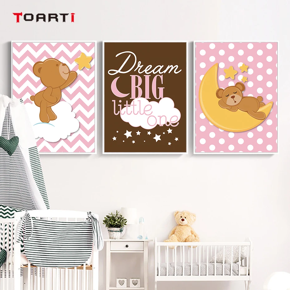Сон Большой Слон Луна настенная живопись холст постер для детской комнаты