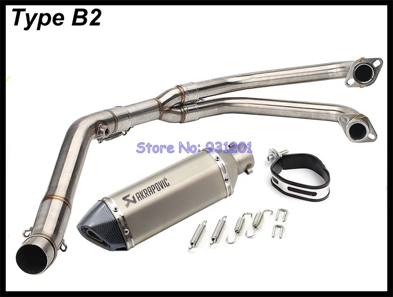 Выхлопная система мотоцикла для Yamaha R25 R3 MT03 Akrapovic выхлопная труба глушителя