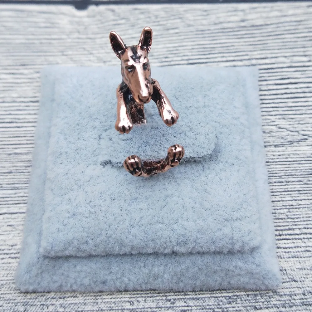 Новые винтажные кольца в стиле ретро с изображением Бультерьера классические