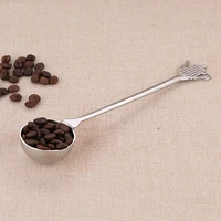 creative stainless steel coffee measuring spoon coffee bean powder measuring long handle spoon