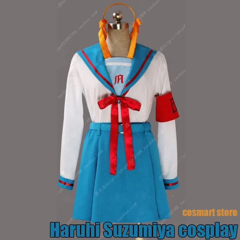 

[Customize]Anime Haruhi Suzumiya Asahina Mikuru Cosplay Costume School Uniform Halloween Party Suit For Women
