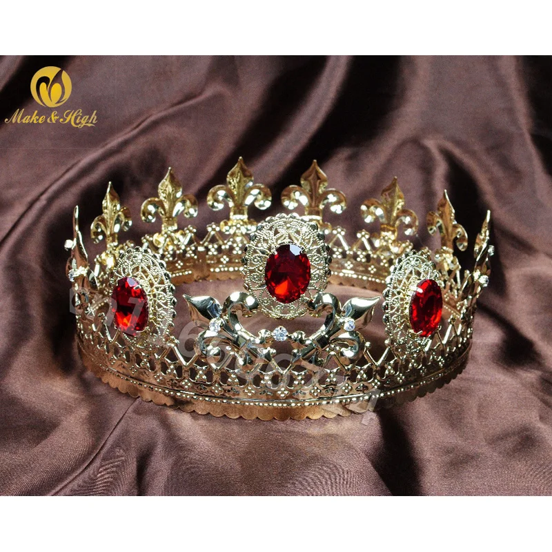 Ручной работы Королевский Король Свадебная Корона невесты диадемы и короны queen
