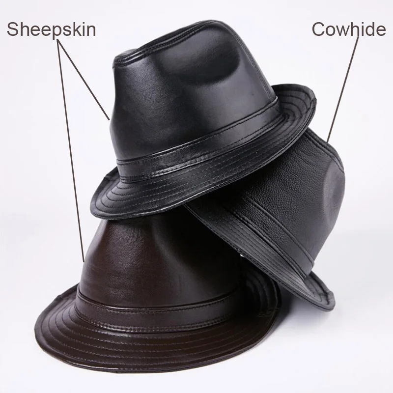 Для мужчин и женщин унисекс Натуральная Воловья Кожа головные уборы Модные из