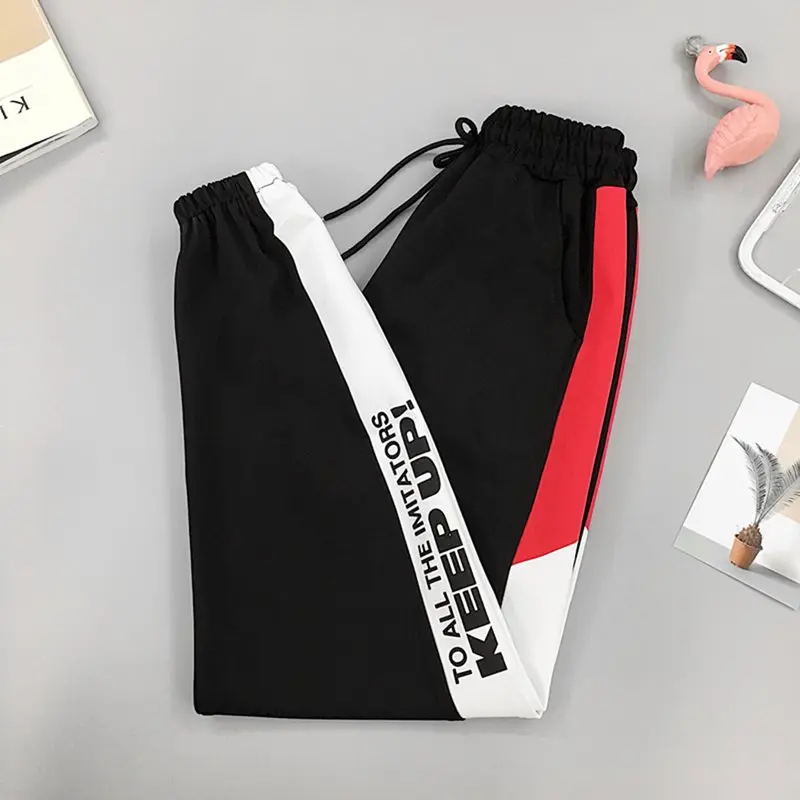 Новинка 2019 тонкие уличные свободные штаны в стиле Харадзюку с карманами и