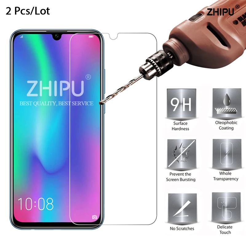 2 шт./лот/партия закаленное стекло для huawei Honor 10 Lite/P Smart 2019 Защитное экрана 2.5D 9 H P