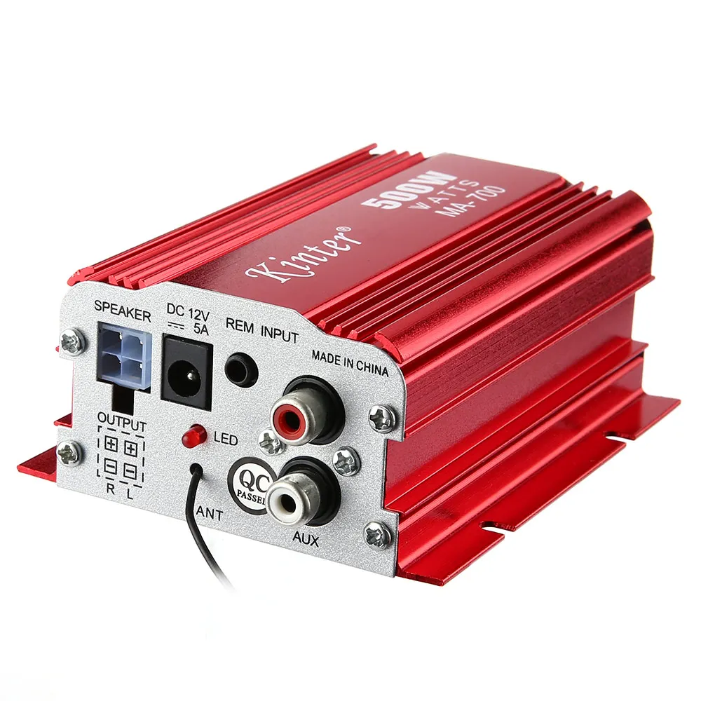 Kinter MA700 ИК Управление цифровой аудио усилитель 2CH FM MP3 USB Amplificador авто мотоциклов