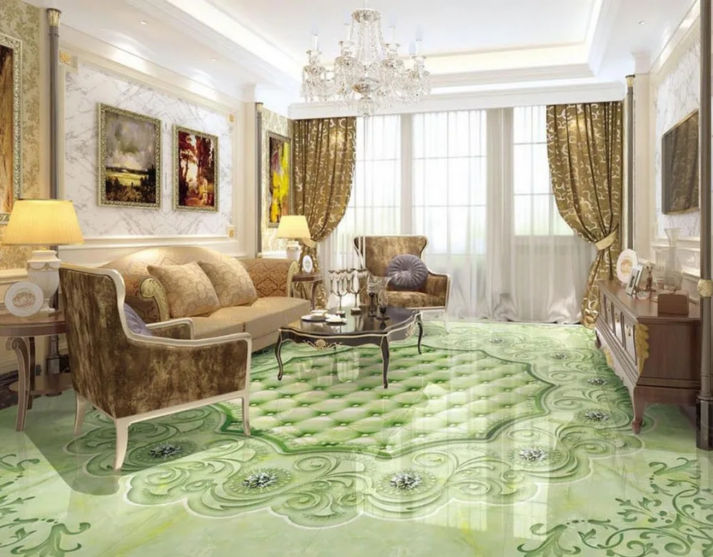 Самоклеящиеся 3D-обои для украшения дома ПВХ водонепроницаемые напольные