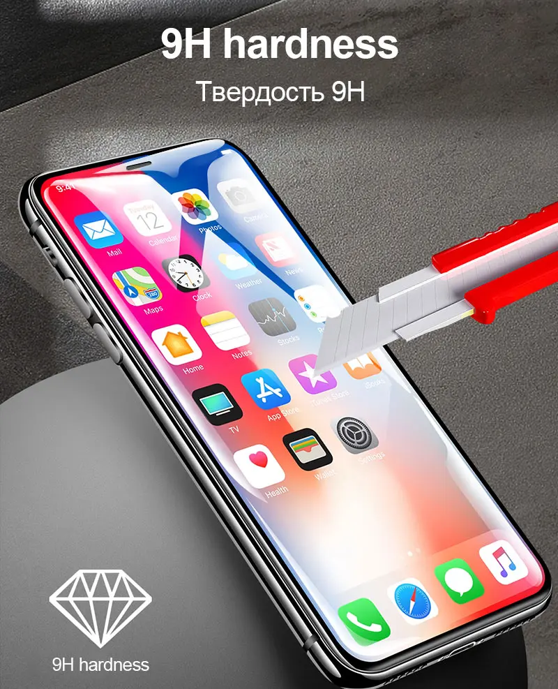 MRGO защита экрана закаленное стекло для iPhone XS Max полное покрытие защита 8 5D Стекло 6 7 Plus пленка для iPhone 6 s XR XS стекло