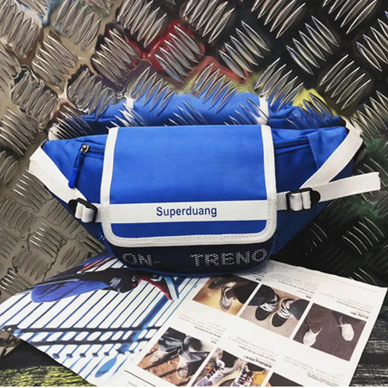 Blue Waist pack Модные карманные сумки унисекс сундук с бананом сумка уличный стиль хип-хоп сумка холст сумка - Цвет: Blue Waist pack