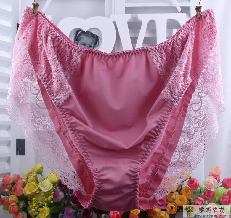 2 шт./лот кружевные трусы больших размеров 3XL 5XL из молочного шелка с высокой