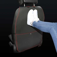 leather car backseat protection organizer black seat back pocket bag anti click mat auto interior seats protector accessories