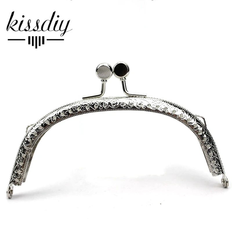 KISSDIY 10 шт./лот 12 5 см серебристая металлическая рамка для кошелька дужки с