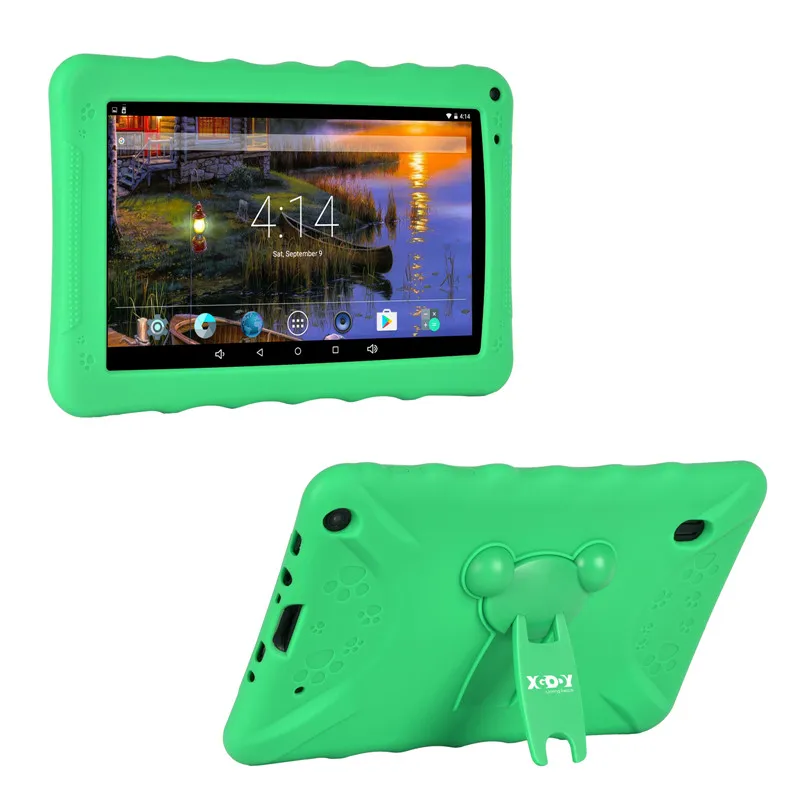 Add Green Case XGODY 9 дюймов планшетный ПК Android 6,0 1G+ 16G четырехъядерный 800*480 Двойная камера Wi-Fi Bluetooth планшет планшеты с силиконовый чехол-держатель - Bundle: Add Green Case