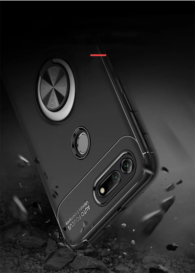 Чехол для huawei Honor V20, силиконовый автомобильный держатель, магнитный, с кольцом на палец, с подставкой, ТПУ, противоударный чехол для huawei Honor View 20, V20, чехол