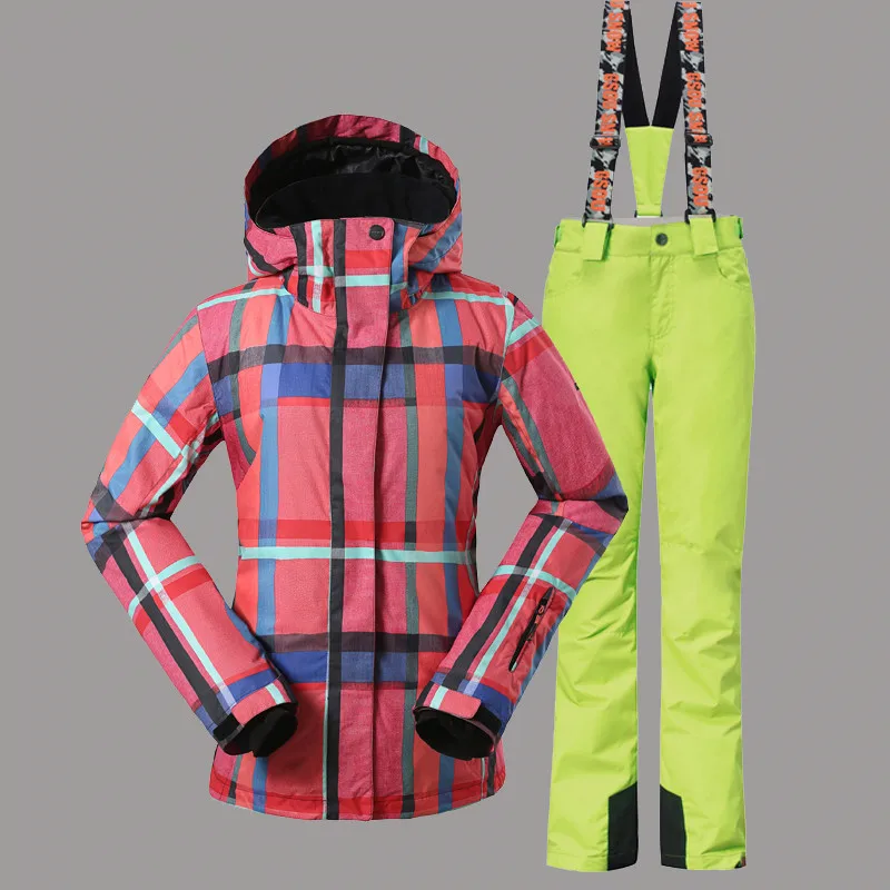 Женский лыжный костюм ветрозащитный Водонепроницаемый уличная спортивная