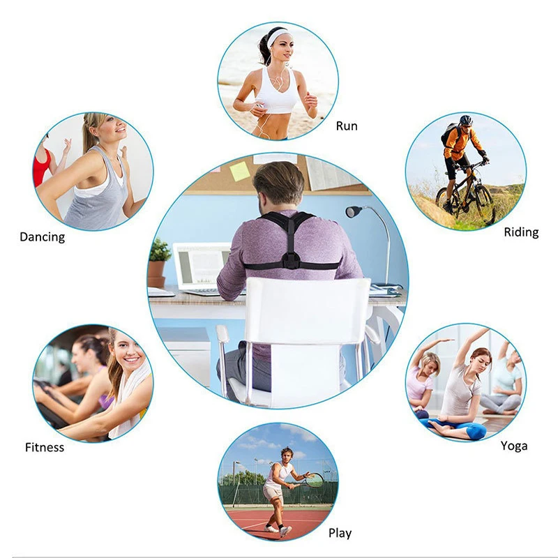 Adjustable Posture Corrector Belt for Woman Man Shoulder Back Therapy Prevention Humpback Shape Beauty Body De Postura Support