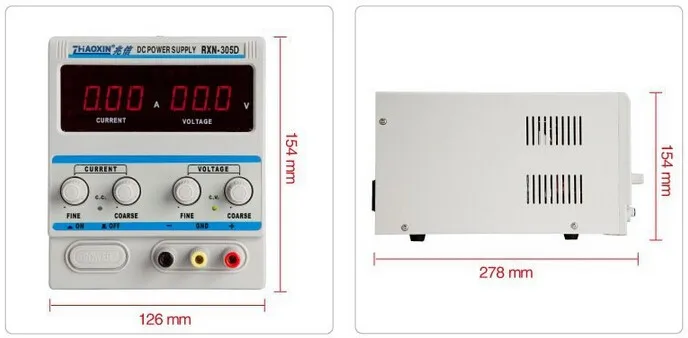 Zhaoxin RXN-305D Серии Линейный Регулируемый источник питания постоянного тока 0~ 30V 0~ 5A