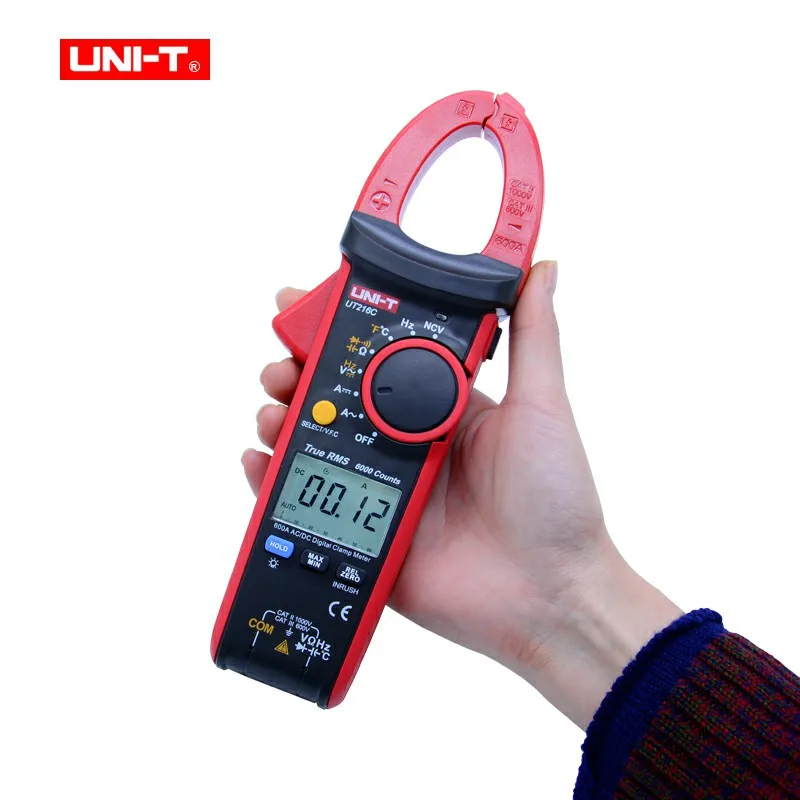 UNI-T UT216 серии 600A True RMS Цифровые токовые клещи Автоматический диапазон мультиметры переменного напряжения тока щипцы-тестеры