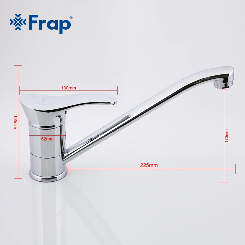 Хромированный кухонный смеситель Frap F4901 для раковины кран холодной и горячей