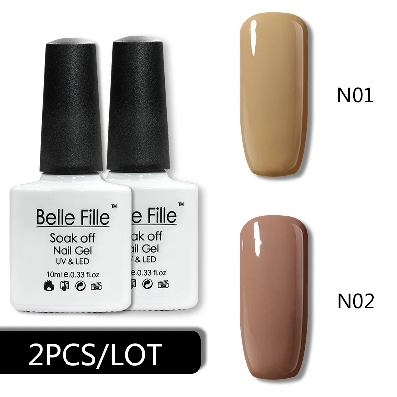 BELLE FILLE 10 мл телесный цвет серии гель лак для ногтей дизайна УФ светодиодный