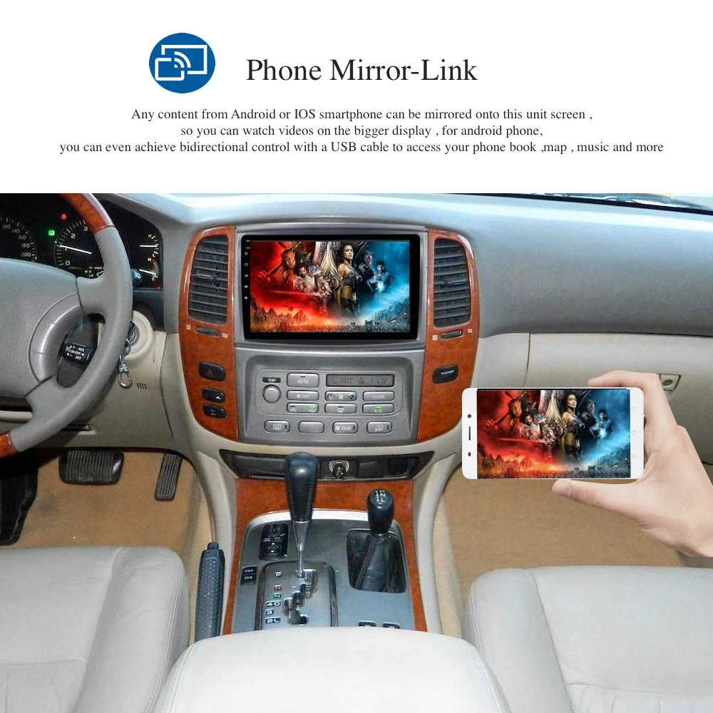 Автомагнитола 2 Din Android 9 0 GPS для Toyota Land cruiser LC100 2003 2008 Lexus LX 470 PX6 DSP IPS HDMI 4 Гб + 64 RDS WIFI