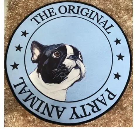

round shaped dog printed mat rug washable carpet pet mat anti slip home decor
