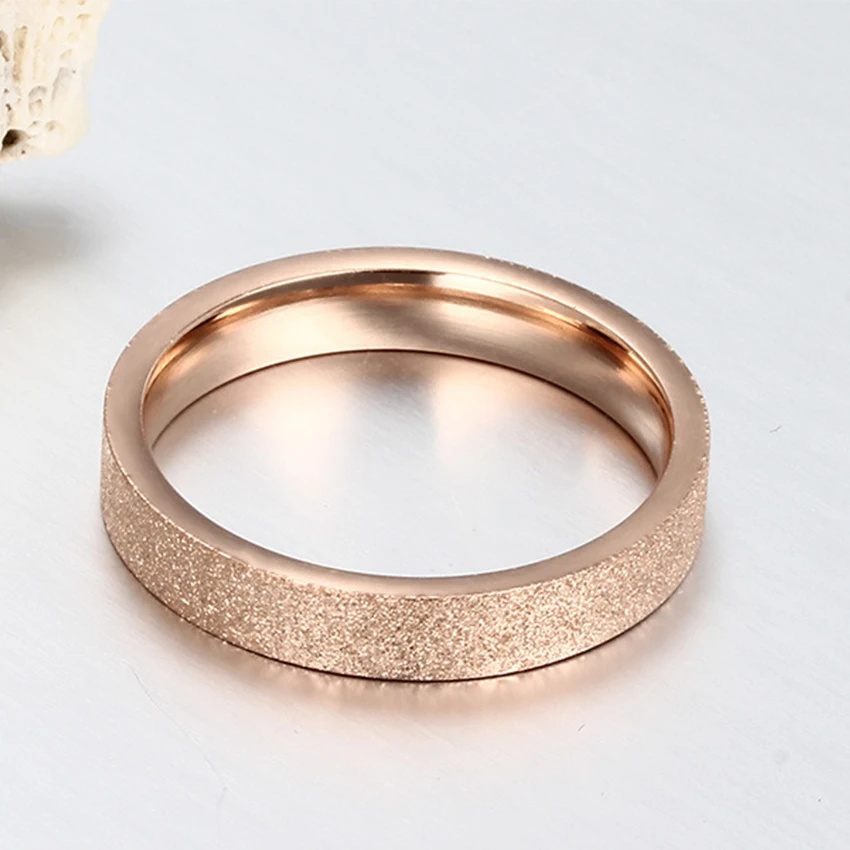 Новая роза золотое покрытие Titanium стали скраб пару колец для обувь мужчин и женщин