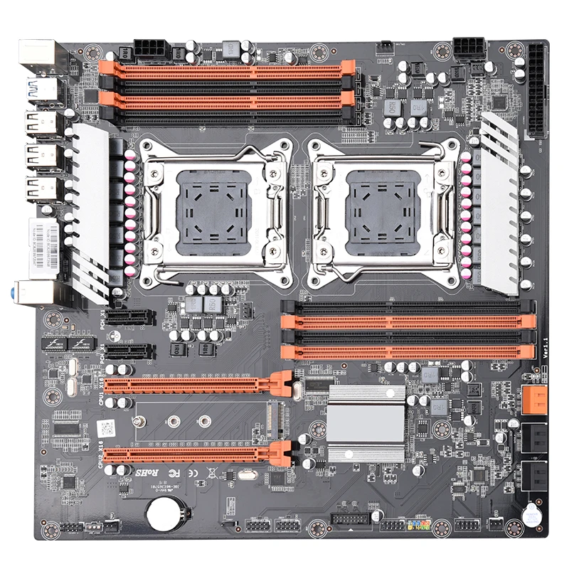 KLLISRE X79 двойной процессор Материнская плата LGA 2011 E-ATX основная плата USB3.0 SATA3 PCI-E 3,0 16X PCI-E NVME M.2 SSD Поддержка процессора Xeon
