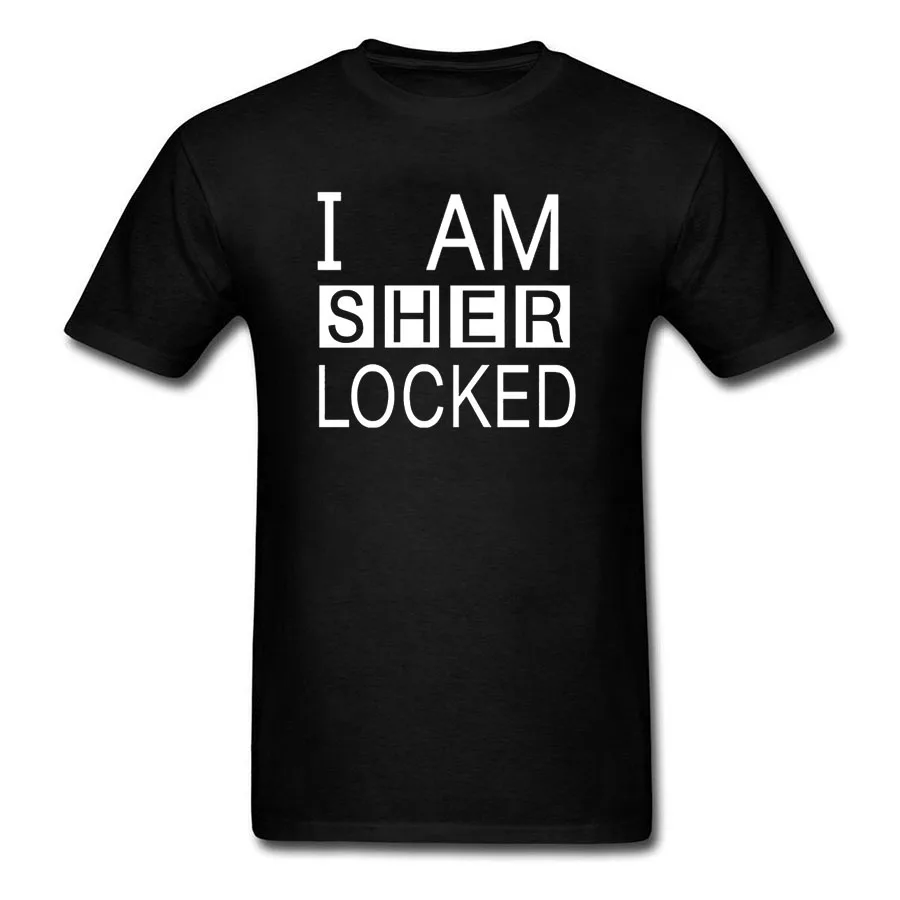 I Am Sherlocked Ман уникальный хлопок Рубашка с короткими рукавами футболки круглым