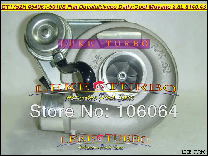 Турбокомпрессор GT1752H 454061 0010 7701044612 711135840 для Fiat Ducato Ивеко ежедневного Movano Renault Master