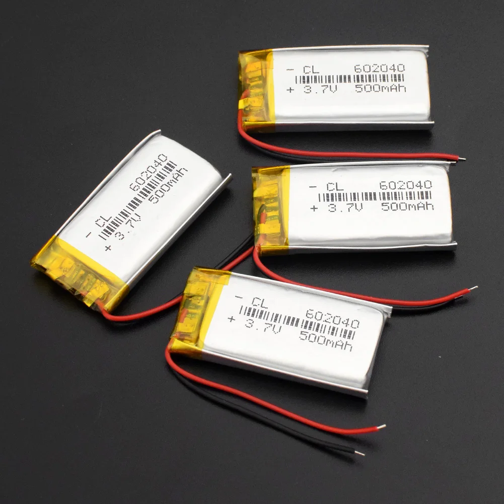 1/2/4x2019 Новое поступление Лидер продаж высокое качество 602040 3,7 v 500mAh высокой Ёмкость Перезаряжаемые литий Li-po литий-полимерный литий-ионный Батарея