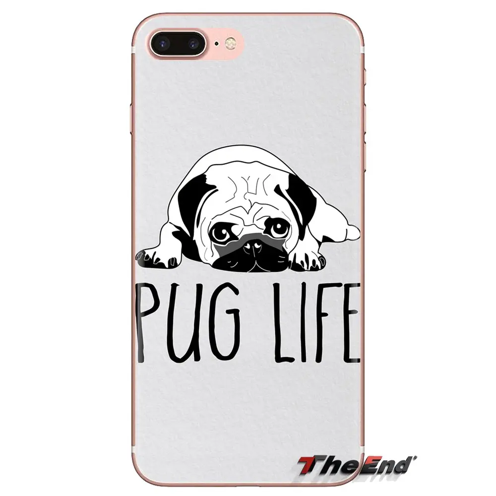 Милые мопса для iPod Touch Apple iPhone 4 4S 5 5S SE 5C 6 6S 7 8 X XR XS Plus MAX прозрачные мягкие чехлы |