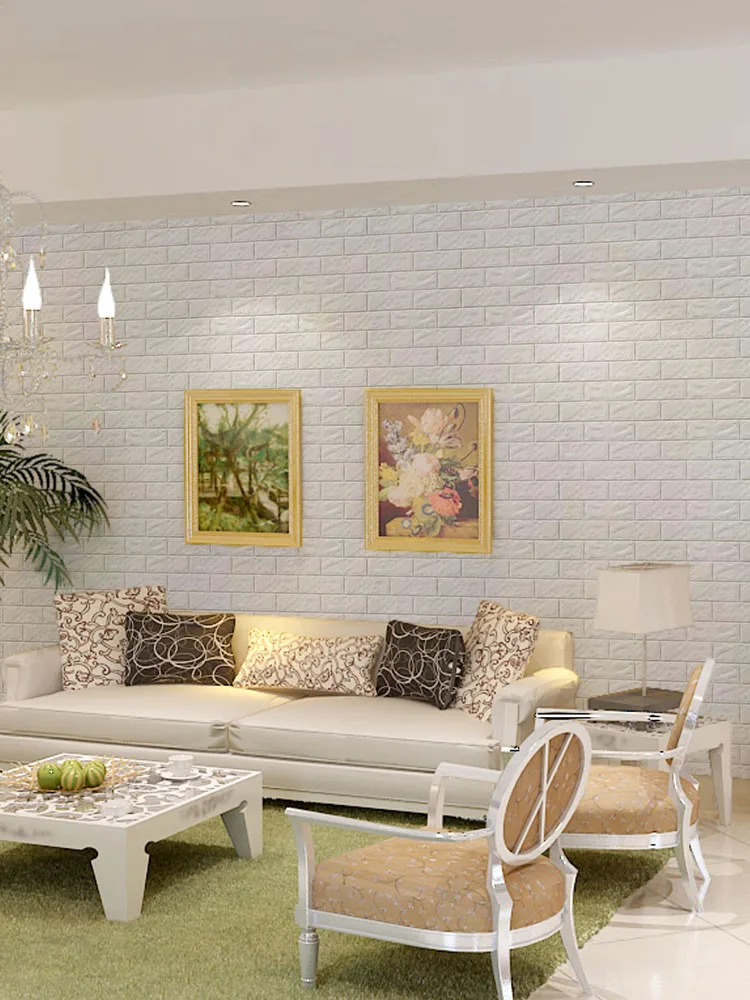 Наклейки на стену 3d сплошные настенные самоклеющиеся водонепроницаемые обои с