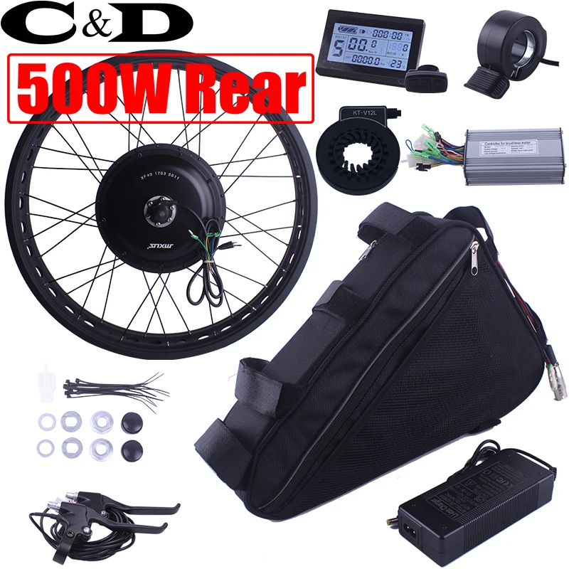 Fat bike 500 W 48 V 15.6AH комплект для преобразования электрического велосипеда XF40 мотор